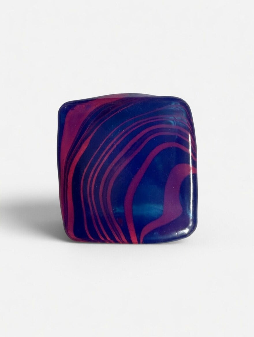 Blue Raspberry Slow Rise Squishy Cube | Premium Tie-Dye Fidget Toy for Stress Relief & Anxiety