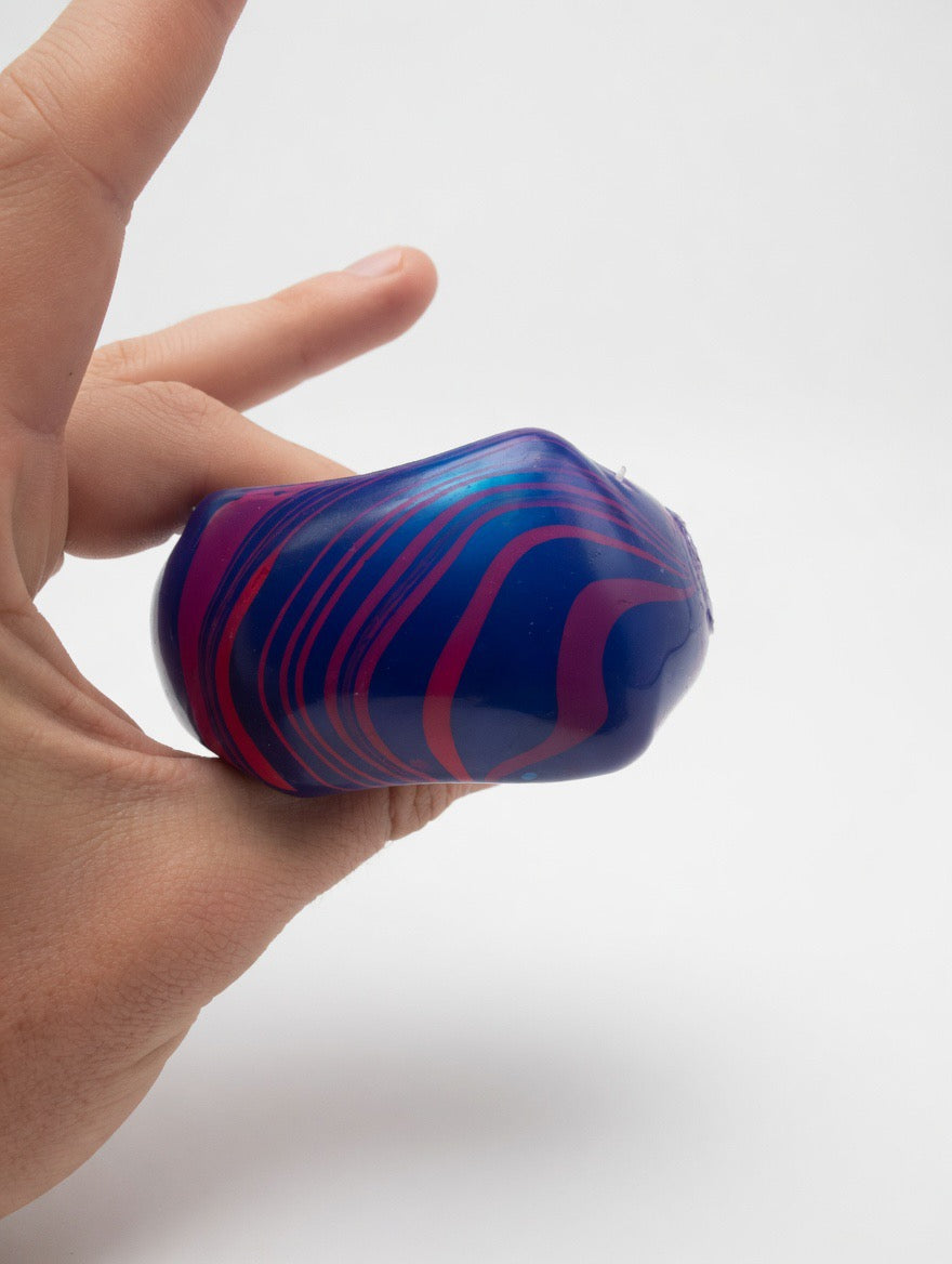 Blue Raspberry Slow Rise Squishy Cube | Premium Tie-Dye Fidget Toy for Stress Relief & Anxiety