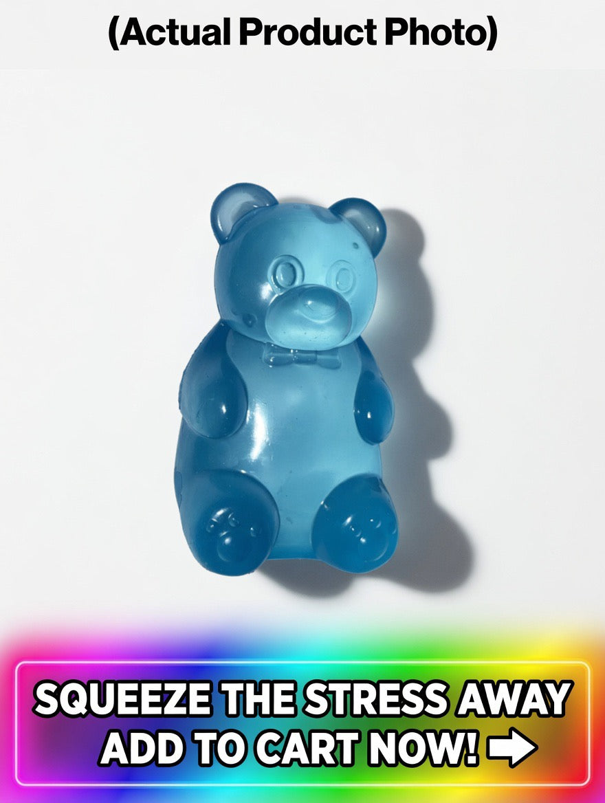 Blue Raspberry Slow Rise Squishy Gummy Bear | Premium Fidget Toy for Stress Relief & Anxiety
