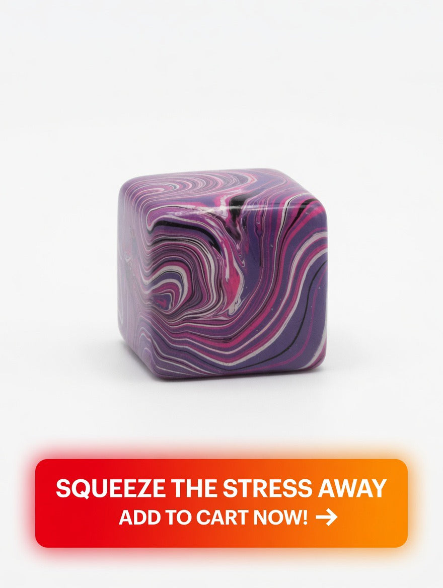Cotton Candy Slow Rise Squishy Cube | Premium Tie-Dye Fidget Toy for Stress Relief & Anxiety