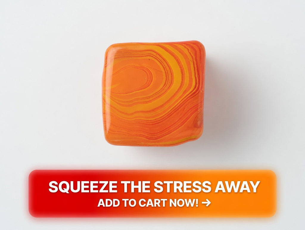 Orange Creamsicle Slow Rise Squishy Cube | Premium Tie-Dye Fidget Toy for Stress Relief & Anxiety