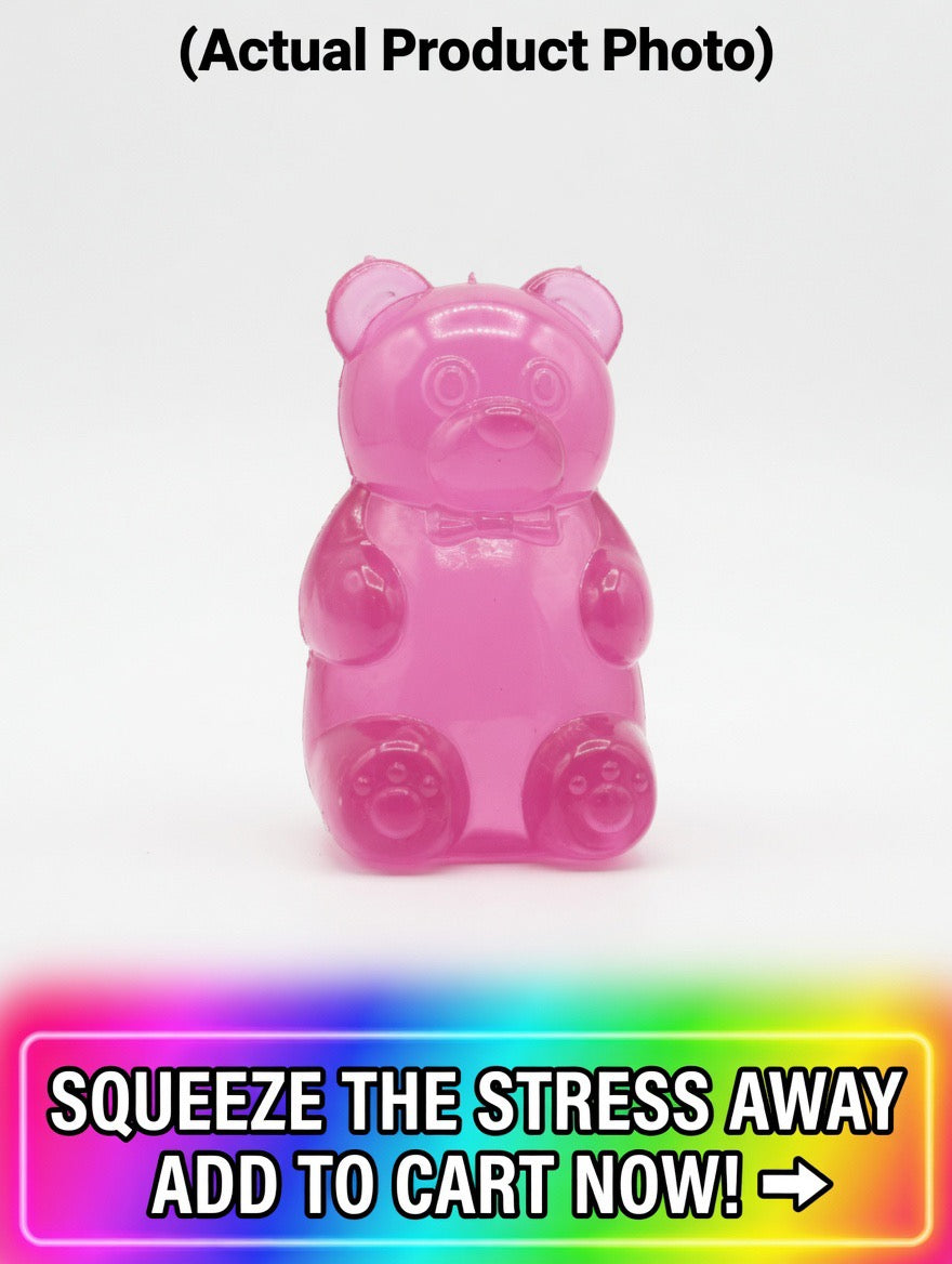 Pink Burst Slow Rise Squishy Gummy Bear | Premium Fidget Toy for Stress & Anxiety Relief