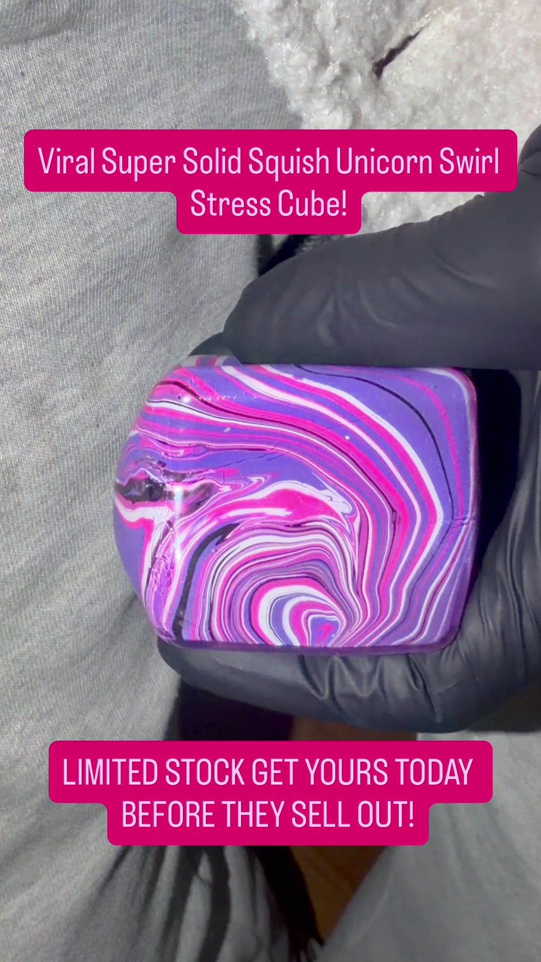Cotton Candy Slow Rise Squishy Cube | Premium Tie-Dye Fidget Toy for Stress Relief & Anxiety