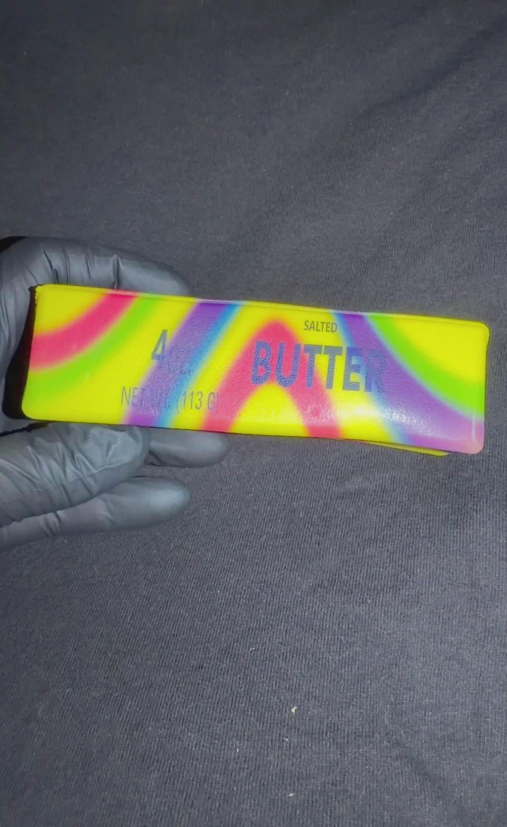 Rainbow Tie-Dye Butter Stick Slow Rise Squishy | Premium Colorful Fidget Toy for Stress Relief