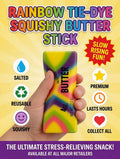 Rainbow Tie-Dye Butter Stick Slow Rise Squishy | Premium Colorful Fidget Toy for Stress Relief
